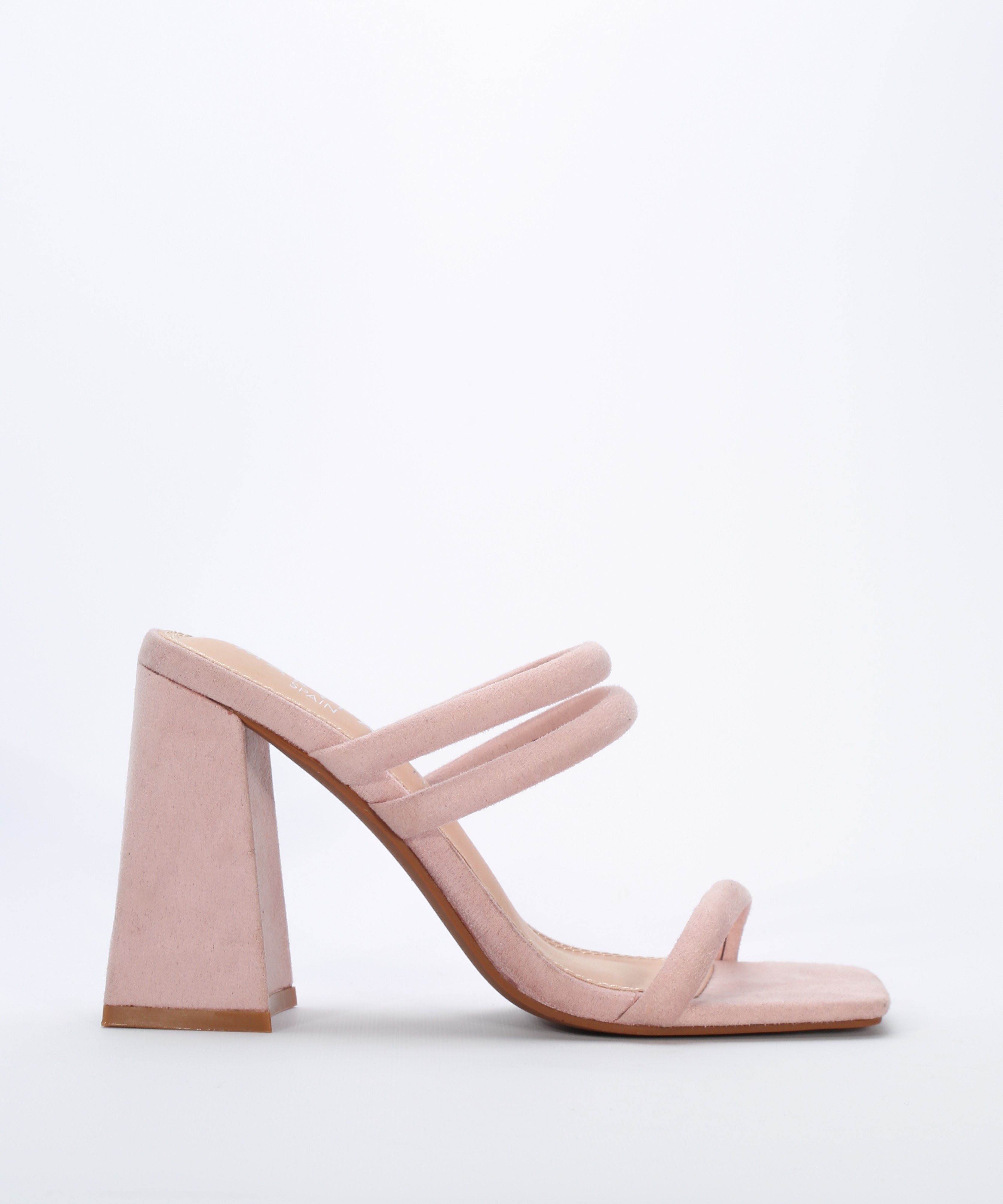 Sandalias tacón tiras tubulares